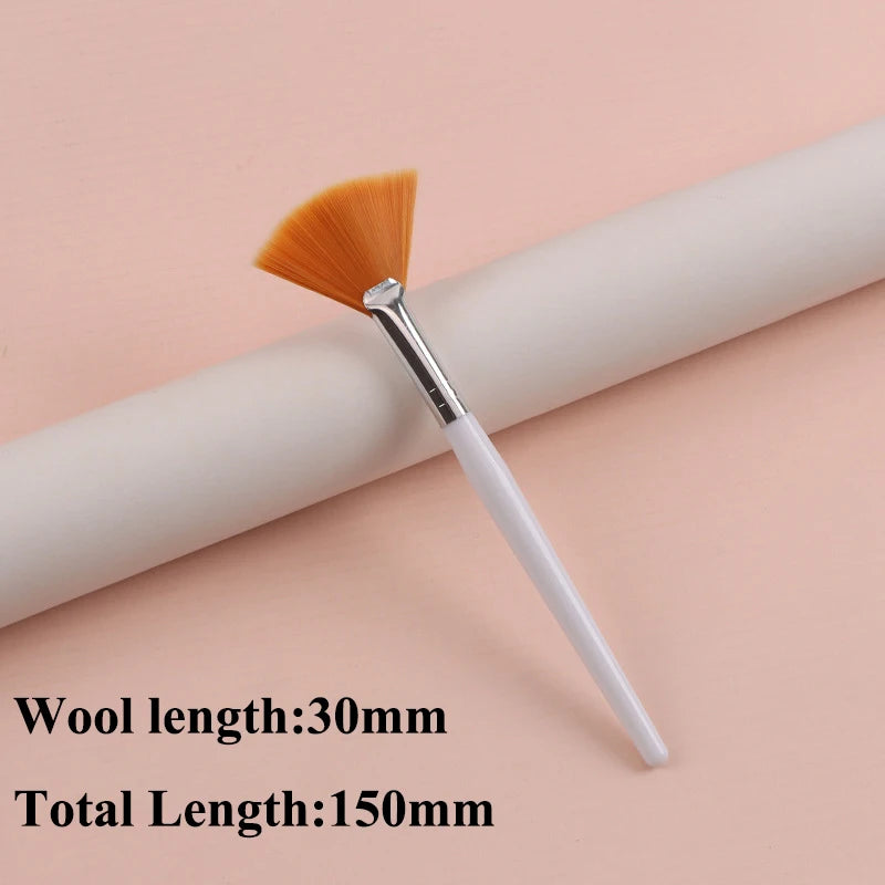 Practical Facial Brushes Fan Makeup Brushes Portable Mask Brush Cosmetic Tools for Women Flexible Facial Soft Mask Applicator