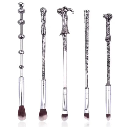 5PCS Makeup Brush Wand Set Professional Style Brushes with Soft Bristle and Metal Handles Perfect for Eyeshadow Powder Makeup