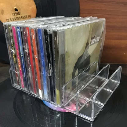 DVD/CD Organizer,Eyeshadow Palette Storage Tray Cosmetics Rack Makeup Tools Compartment Holder Sunglasses Storage Shelf