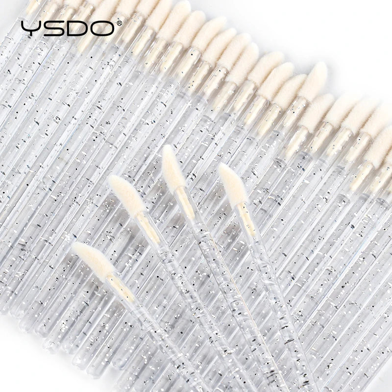 YSDO 5/50 PCS Crystal Lip Brushes Makeup Eyelash Extension Mascara Applicator Lipstick Wands Lip Brush Cosmetic Tools