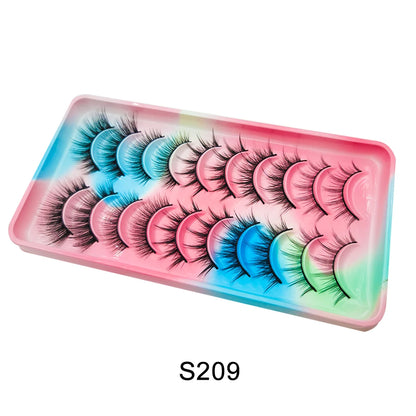 Natural Lashes 5/10 Pairs Eyelashes 3D Mink Lashes Manga Lashes Strip Lashes Band Soft Light False Eyelashes Makeup