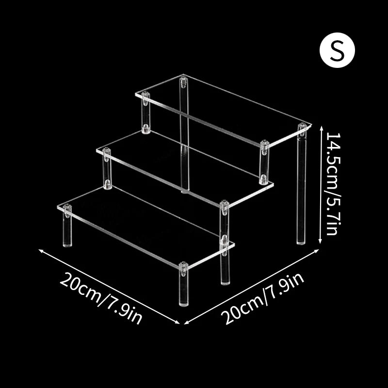 3/5/7 Tiers Eyeshadow Palette Organizer Clear Acrylic Display Stand Lipstick Powder Cosmetics Shelf Rack Makeup Holder