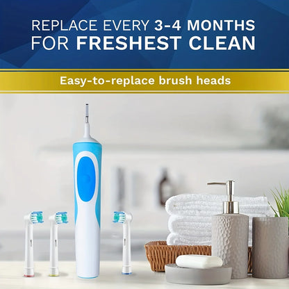 4pcs/12pcs/16pcs/20pcs Compatible With Oral-B Braun Replacement Toothbrush Heads - Professional Electric Toothbrush Heads