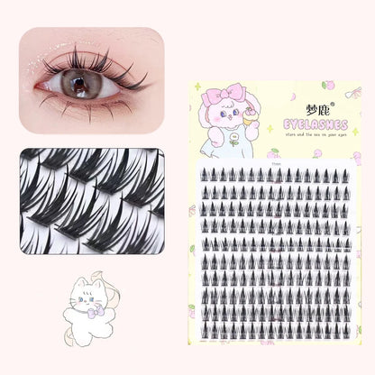 10 Pairs Fairy False Eyelashes Little Devil Individual Lashes Extension Naturally Heat Bonded Cluster Lashes Makeup Tools