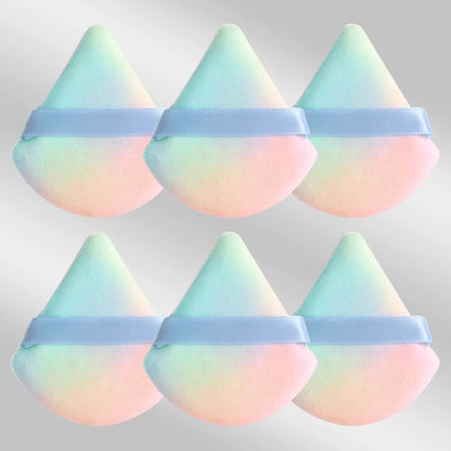 6 Pcs New Triangular Sponge Puffs with a Soft Skin Friendly and Delicate Makeup Feel Suitable for Home or Travel Use