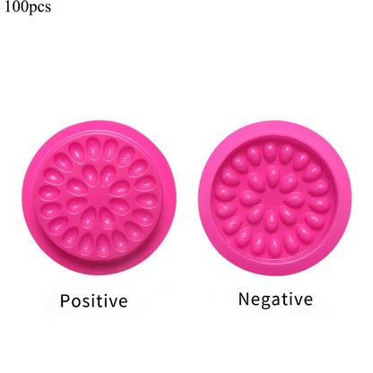 20/100pcs Eyelash Glue Stand Holder Eyelash Extension Supplies Adhesive Pallet Plastic Gasket Eye Lashes Glue Pads Makeup Tool