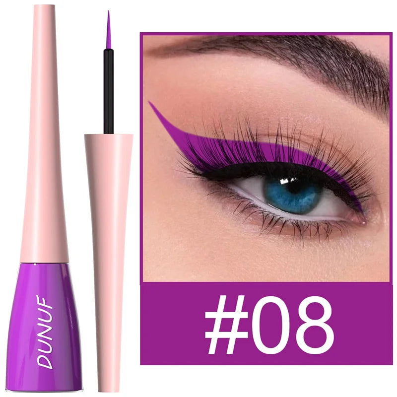 18 Colors Matte Colorful Liquid Eyeliner Pencil Waterproof Lasting Makeup Liquid Eye Liner Blue Green Yellow Eyes Cosmetics Pen