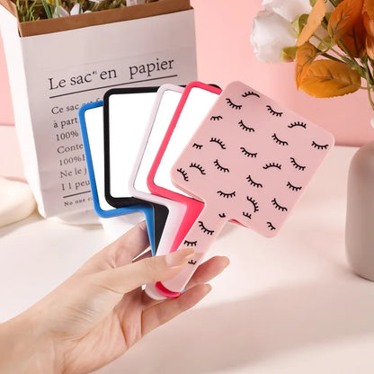 Square Handheld Eyelash Extension Makeup Vanity Mirror  Student Bathroom Handle Hand Mirror SPA Salon Compact Mirrors Portable