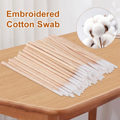 500/100/300pcs Disposable Wooden Micro Bud Swabs Lint Free Eyelash Extension Glue Removing Tools Makeup Mini Brush