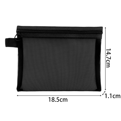 3pcs Mesh Clear Cosmetic Bags S/M/L Size Black Makeup Bag Portable Outdoors Travel Organizer Case Lipstick Storage Pouch Gifts