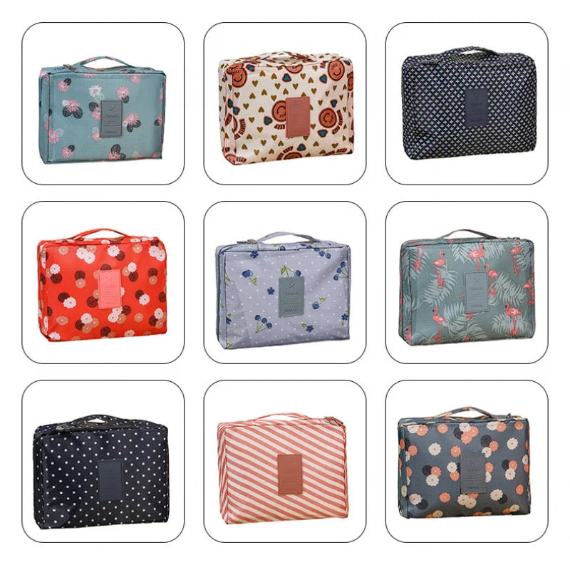 Women's Waterproof Makeup & Toiletries Travel Bag | Portable Cosmetic Organizer, Hanging Shower Pouch
