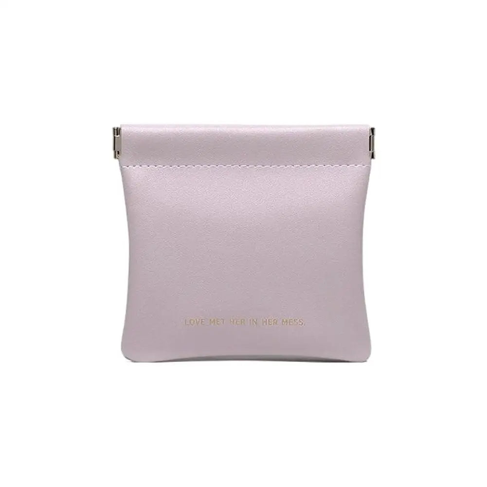 PU Leather Simple Mini Lipstick Makeup Storage Earphones Bag Waterproof Dustproof Large Capacity Multi-layer Partition Portable
