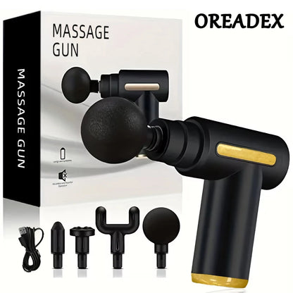 Portable Handheld Fascia Gun USB Charging Tapping Massager for Body Back Neck Leg 6 Levels of Intensity