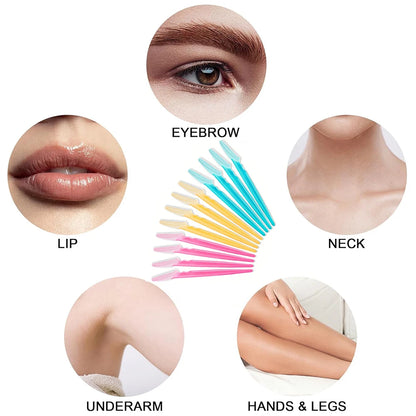 Eyebrow Razor Set Multipurpose Face Razors For Women and Men Dermaplaning Tool  Easy To Use Cutter Shaver Blades Makeup Tools