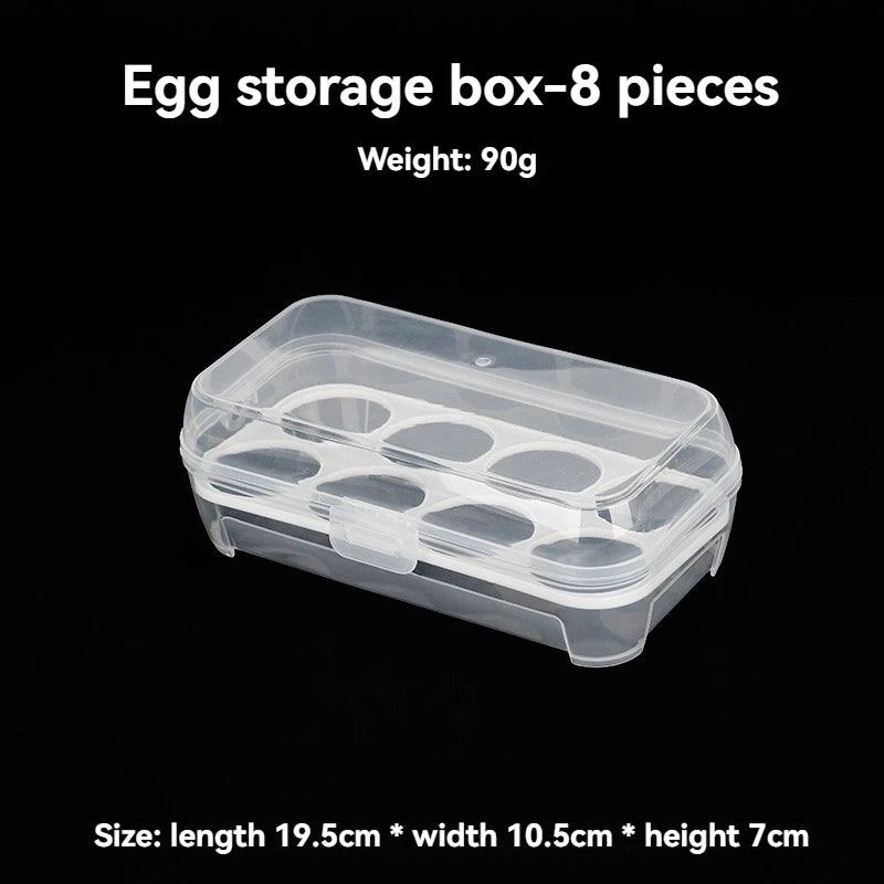 3/4/8 Travel Anti Drop Outdoor Egg Storage PP Box Portable Camping Shatter Egg Tray, Makeup Egg Storage Plastic Dustproof Box