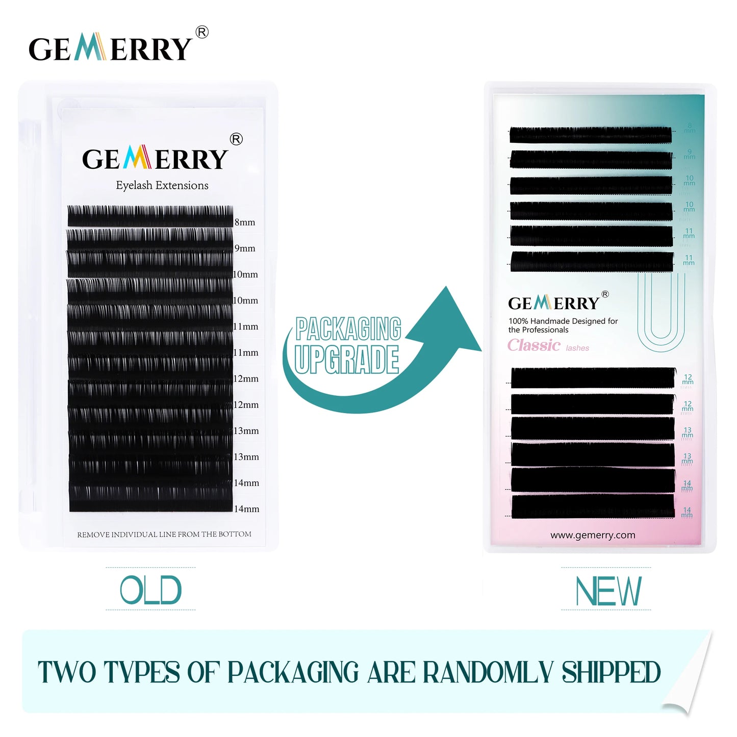 Gemerry Individual eyelashes Extension Faux Mink Natural False Eyelashes Volume Black Single Lay Lashes Makeup Suppliers
