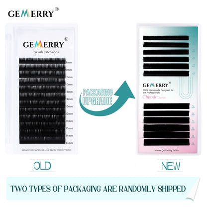 Gemerry Individual eyelashes Extension Faux Mink Natural False Eyelashes Volume Black Single Lay Lashes Makeup Suppliers