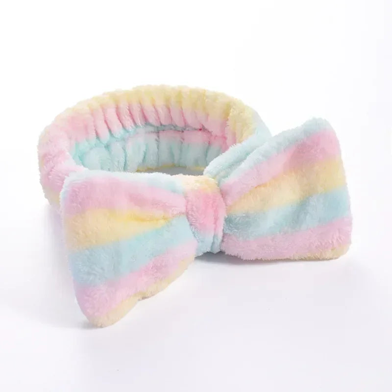 Women Makeup Coral Fleece Headband Wash Face Soft Hair Holder Elastic Top Knot Hairbands Girl Headwear Hair Accessories