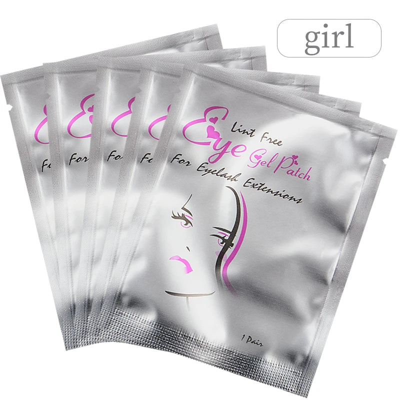 50 Pairs Eyelash Extension U-shaped Incision Gel Paper Patches Grafting False Lashes Under Eye Pad Stickers Tips Makeup Tools