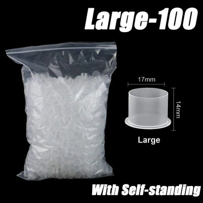 300/100pcs Tattoo Ink Cups Caps Disposable Microblading Tattoo Permanent Makeup Pigment Holder Container Caps Tattoo Accessories