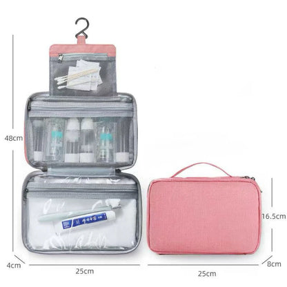 Large Hanging Hook Toiletry Bag Waterproof Folding Handbag Travel Makeup Cosmetic Razor Storage Organizer Case Bathroom Supplies
