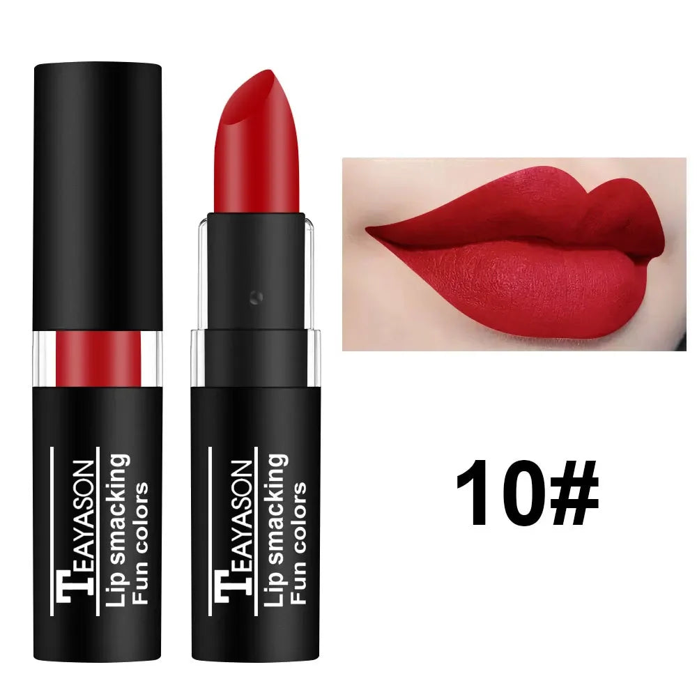 Hot Sale Waterproof Velvet Matte Black White Lipstick Lasting Pigment Green Purple Lipstick Christmas Halloween Party Lip Makeup