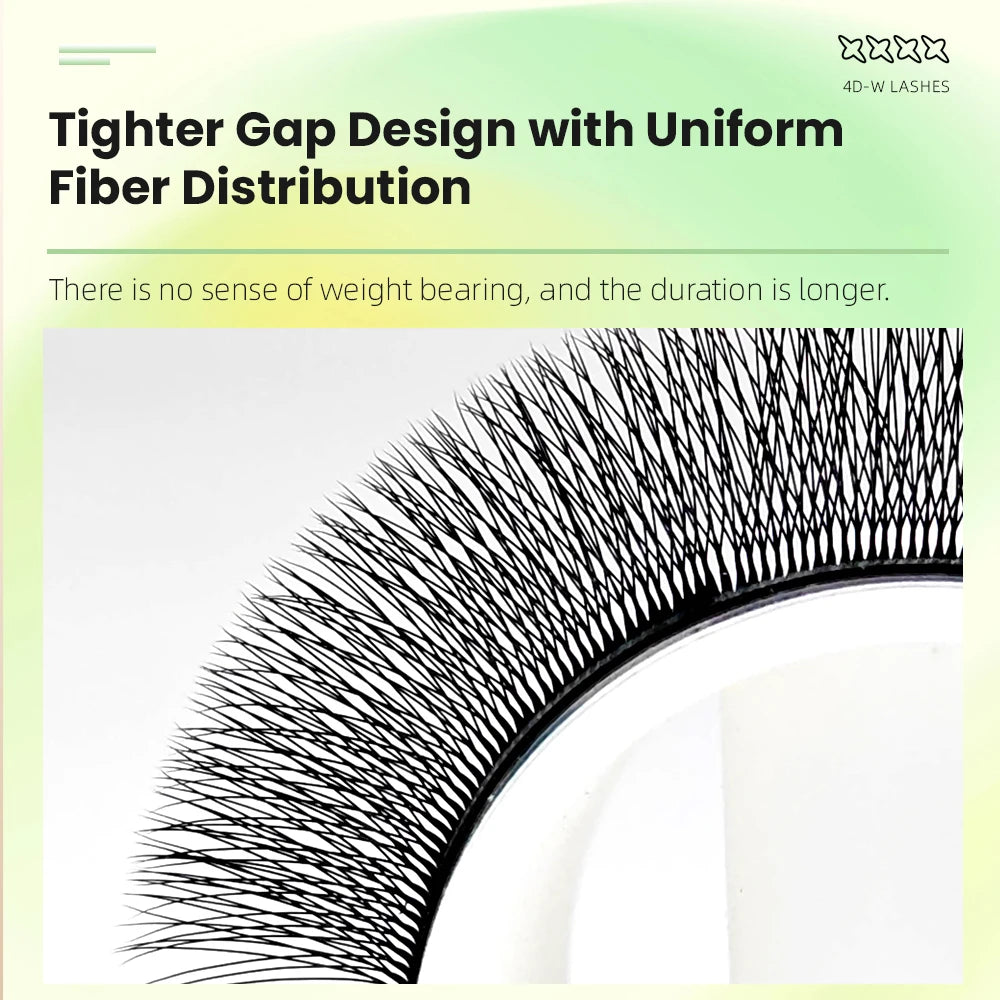 Yelix Smaller Spacing 4D-W Eyelash Extension Narrow 4D W Shape Lashes Premade Fan Soft Individual Faux Cils Premium Makeup Cilia
