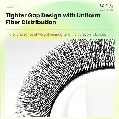 Yelix Smaller Spacing 4D-W Eyelash Extension Narrow 4D W Shape Lashes Premade Fan Soft Individual Faux Cils Premium Makeup Cilia