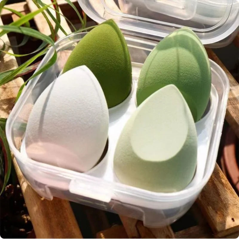 4PCS Beauty Eggs Set Seamless Smudging More Hygienic Prevents Bacteria Buildup Create A Flawless Makeup Look Beauty Egg Case
