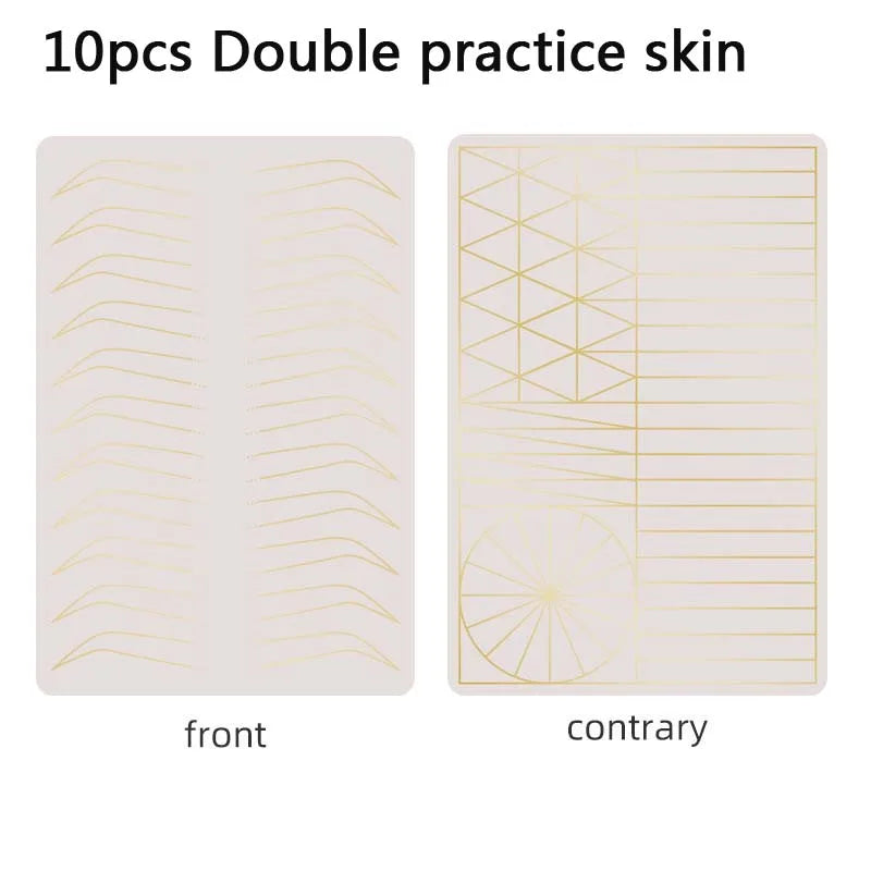 Tattoo Microblading Permanent Makeup Brows Thick Silicone Eyebrows Tattoo Latex Sheet Double Side Practice Skin