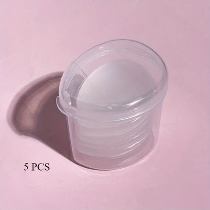 1/5 Pack Mini Silicone Fingertips - Reusable, Fragrance-Free Makeup Brushes for Foundation, Concealer and Powder