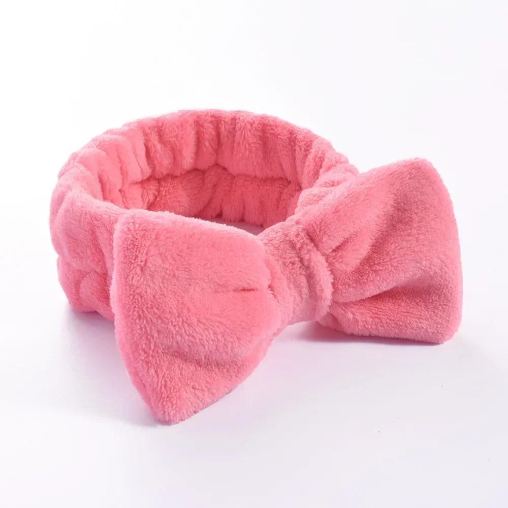 Women Makeup Coral Fleece Headband Wash Face Soft Hair Holder Elastic Top Knot Hairbands Girl Headwear Hair Accessories