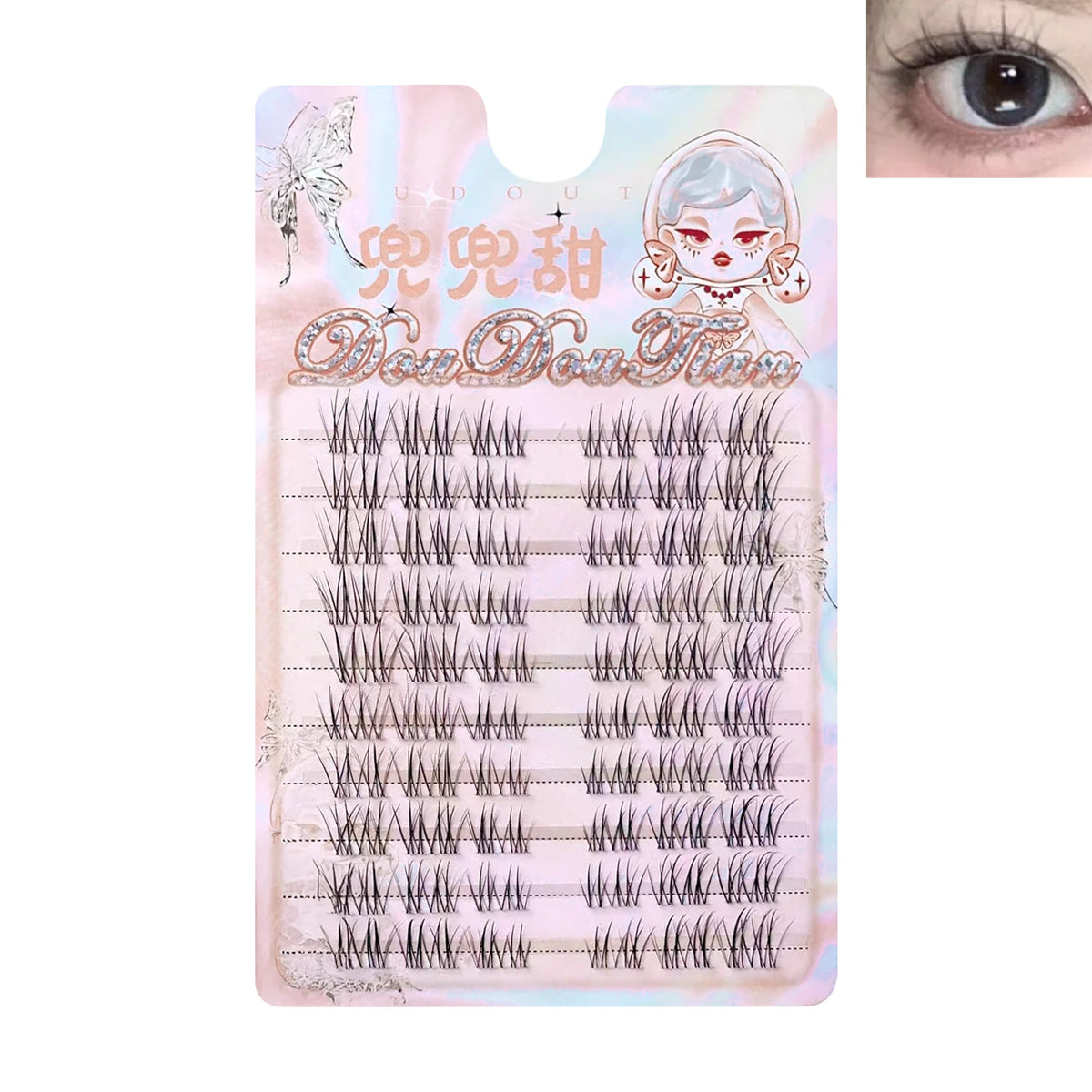 Little Devil false eyelash extenstions korean style Natural Wispy Lashes Individual clusters eyelashes For women makeup Salon