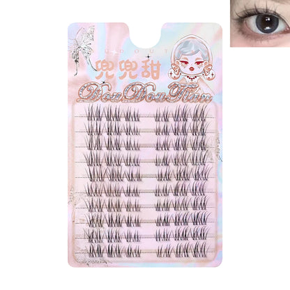 Little Devil false eyelash extenstions korean style Natural Wispy Lashes Individual clusters eyelashes For women makeup Salon