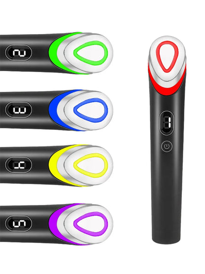 NEW Booster Pro Led Facial Light Therapy 7 Colors Eye Beauty Wand Red Light Eye Massager for Skincare & Blue Rejuvenation Tool