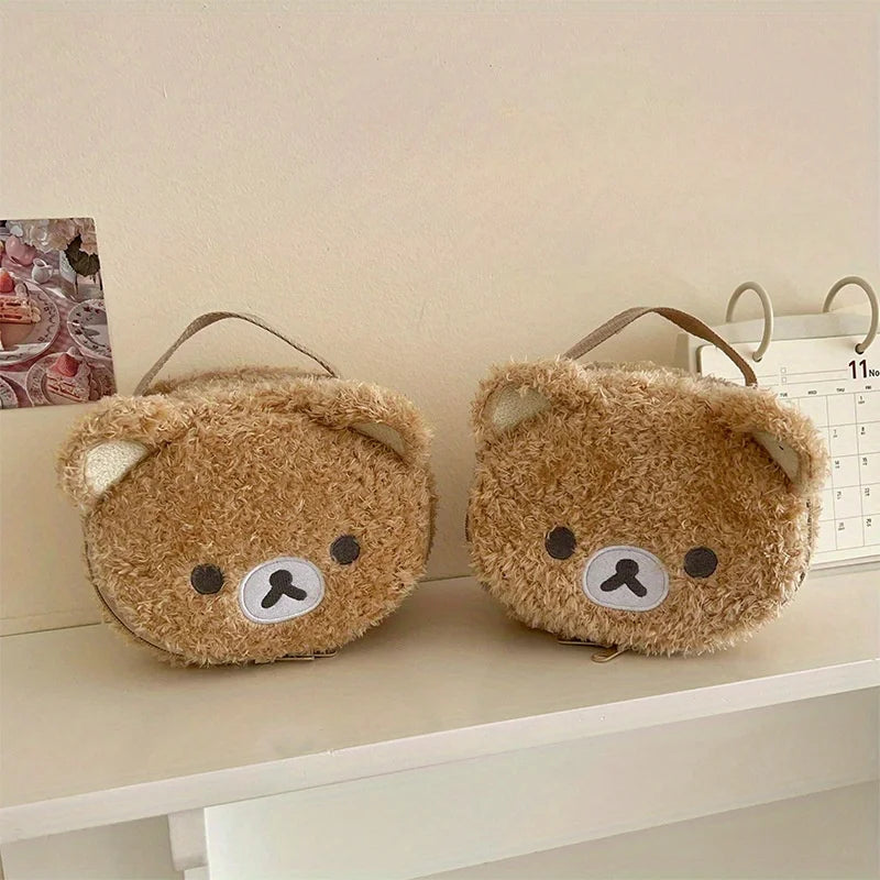 Cute Teddy Bear Makeup Bag | Portable Manga Laundry Storage Bag, Perfect Birthday Gift For Girls, Cute Storage & Toiletries Orga