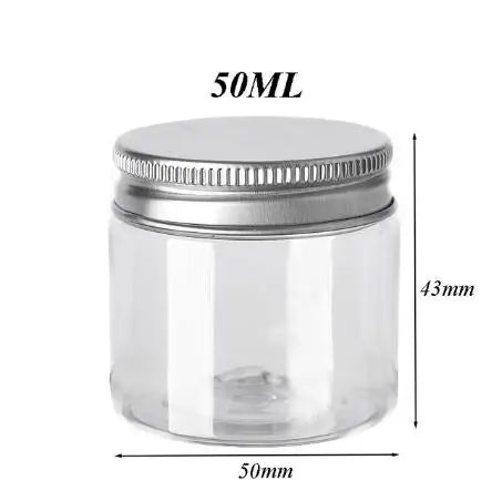 12pcs 30/50/60/80/100/150ml Plastic Container Empty Clear Cosmetic Jars Cream Sample Pot Makeup Food Storage Jar дорожный набор