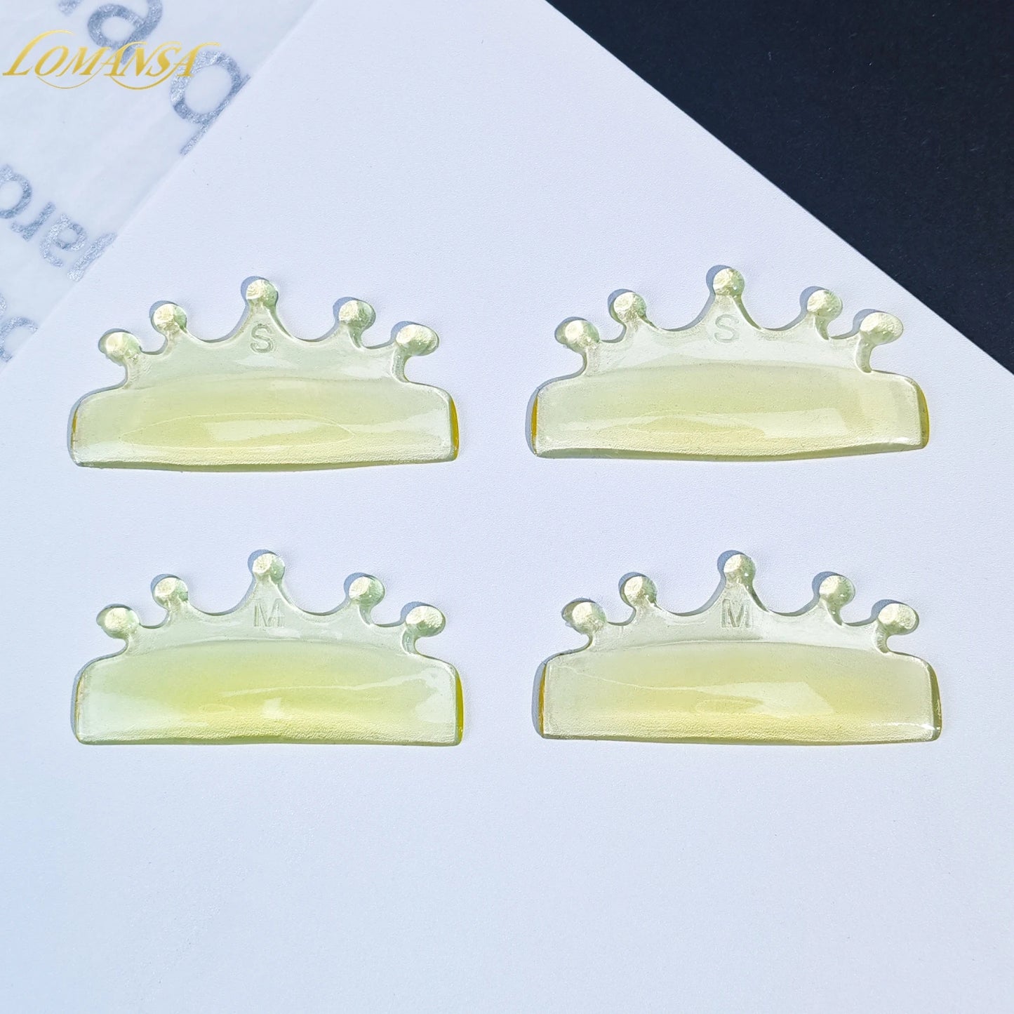 Lomansa 4Pcs Silicone Lash Perm Pads Softening Lifting Lashes Rod Shield Self-Adhesive 3D Eyelash Curler Accessories Makeup Tool