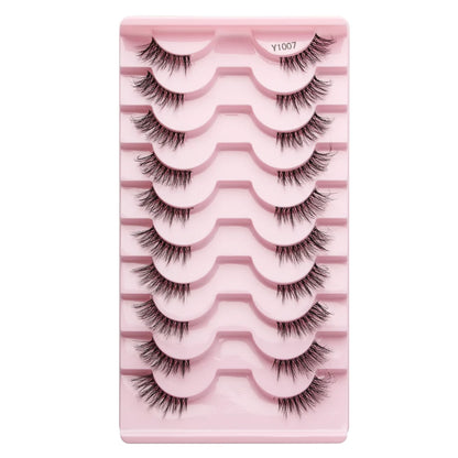 3/10 Pairs Half Lashes Cat Eyelashes Natural Long Handmade 3D Mink Lashes Makeup Tool Reusable Fake Eyelash maquillaje Faux Cils