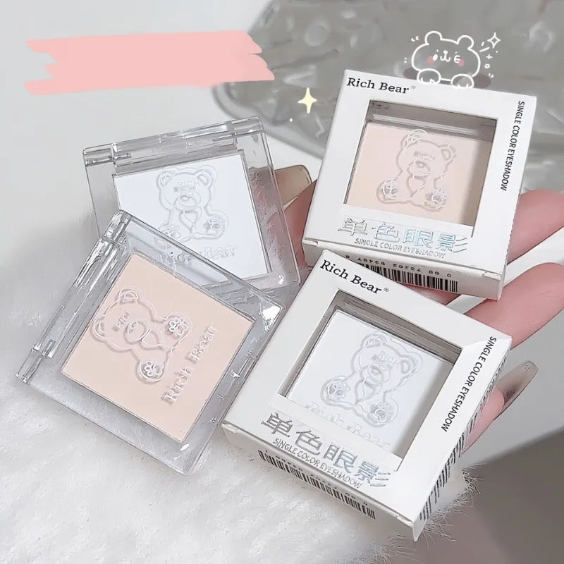 White Jade Color Eyeshadow Matte High Gloss Eyeshadow Makeup Palette Soft Brightening The Face Matte Velvet Eye Shadow Powder