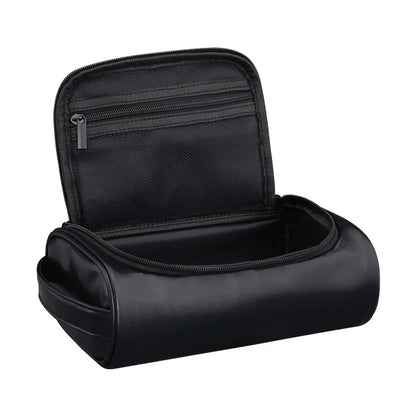 Large Capacity Men Leather Wash Bag Travel Business Trips Portable Cosmetic Bag Multi Pocket Design Handheld Leather Wash Bag LI