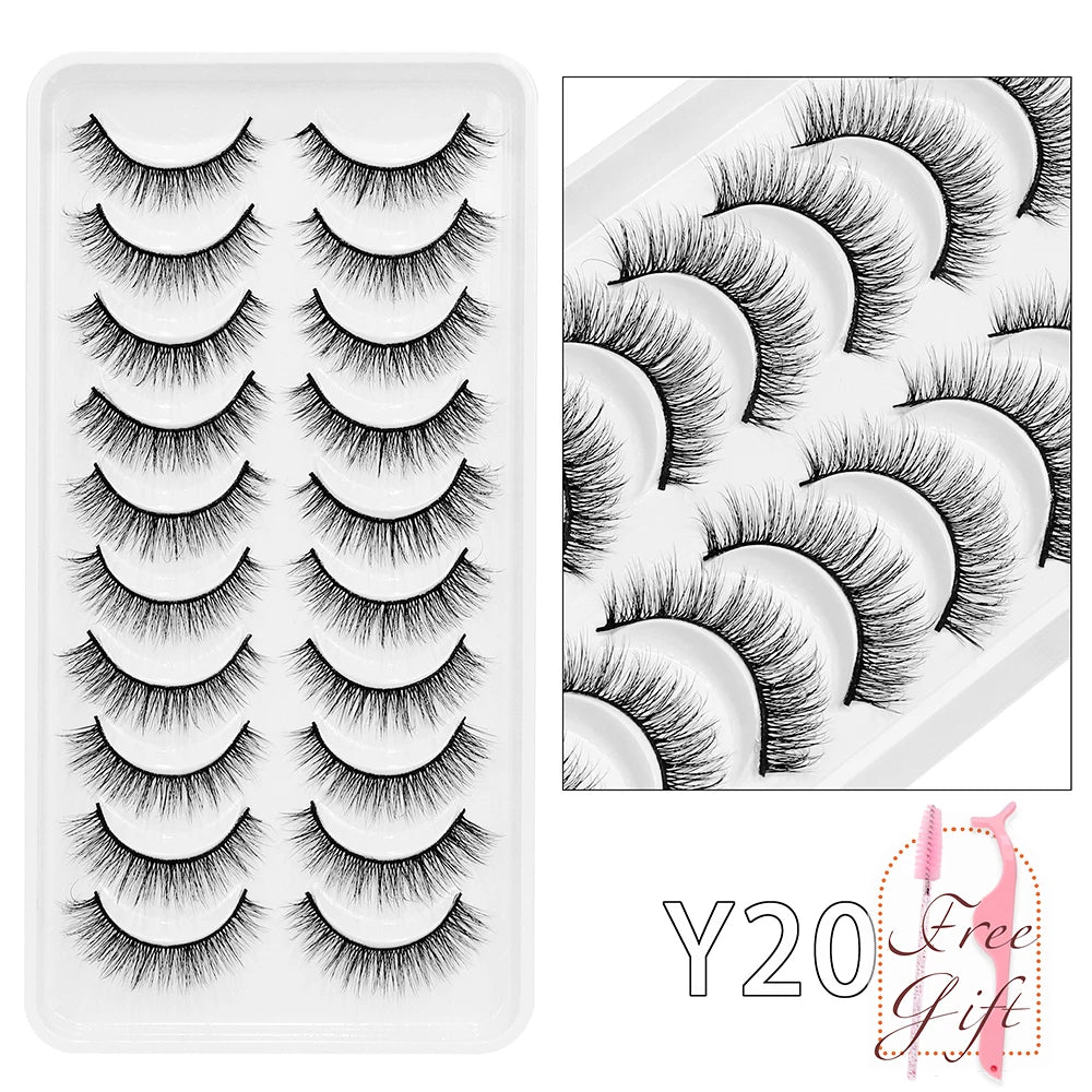 5/10Pairs 3D Mink Lashes Natural Eyelashes Dramatic False Eyelashes Faux Cils Makeup Wholesale Fake Eyelash Extension maquiagem