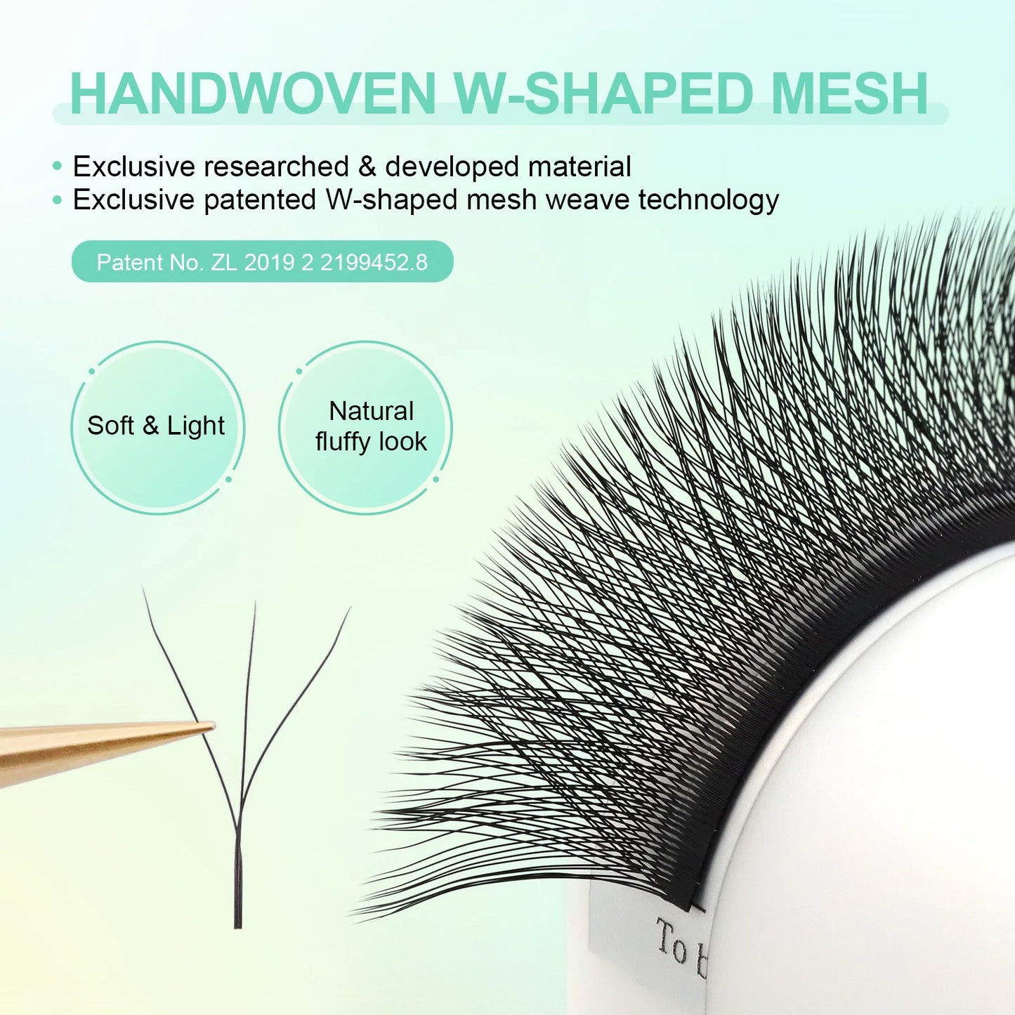 NAGARAKU 3D 4D 5D 6D W Shape  Premade Volume Fan WW Eyelash Extensions Soft Mesh Technological Lashes Makeup False Eyelashes