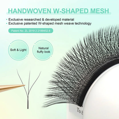 NAGARAKU 3D 4D 5D 6D W Shape  Premade Volume Fan WW Eyelash Extensions Soft Mesh Technological Lashes Makeup False Eyelashes