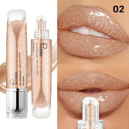 Waterproof Lip gloss, Shine, Long-Lasting, Moistening, Non-Sticky Paste, Easy Application& carry, Glamour lip makeup