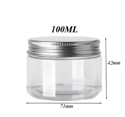 12pcs 30/50/60/80/100/150ml Plastic Container Empty Clear Cosmetic Jars Cream Sample Pot Makeup Food Storage Jar дорожный набор