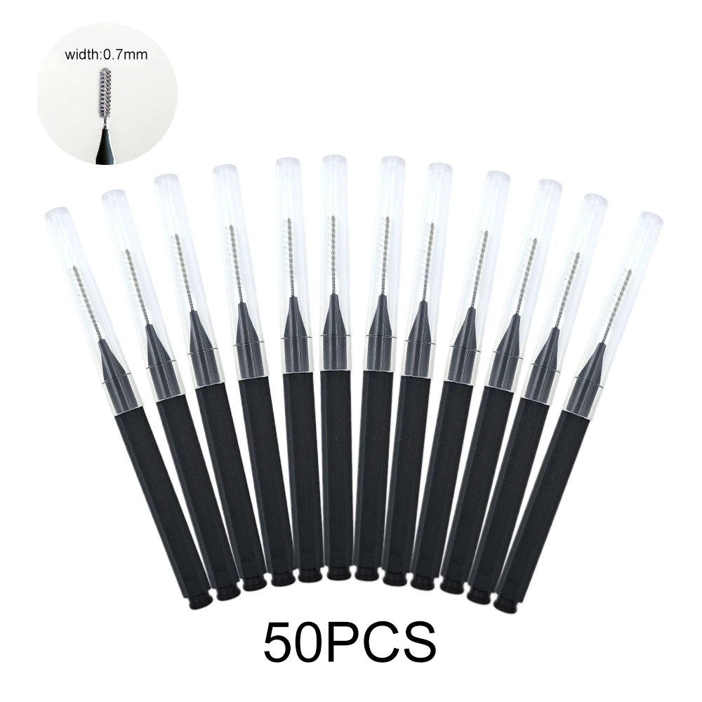 5/10/50PCS Mini Eyebrow Brush Brow Perm Brush Disposable Brow Lifting Brush Bendable Micro Eyelash Brush  Applicator Makeup Tool