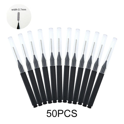 5/10/50PCS Mini Eyebrow Brush Brow Perm Brush Disposable Brow Lifting Brush Bendable Micro Eyelash Brush  Applicator Makeup Tool