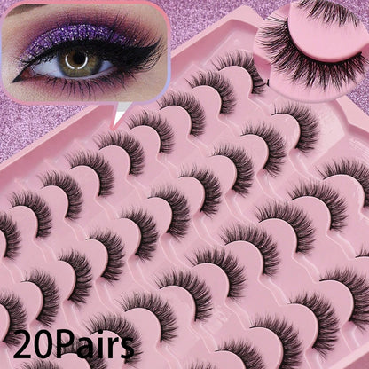 AYRMILLA 5/20Pairs 3D Mink Lashes Natural False Eyelashes Dramatic Thick Fake Eyelash Extension Faux Cils Wholesale Makeup Tools