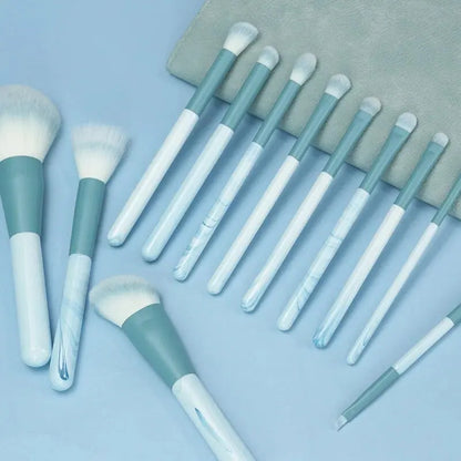 12PCS Makeup Brush Set Ultra Soft Powder Makeup Tools Beginner Point Blush Brush Concealer Brush Knife Edge Eyeliner Brus
